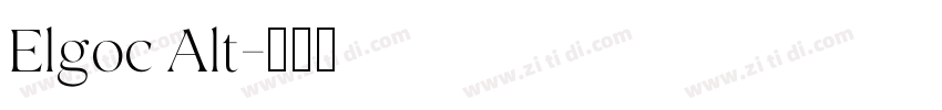 Elgoc Alt字体转换